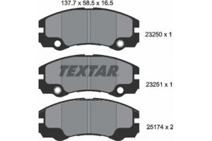 Textar Σετ τακάκια, Δισκόφρενα - 2325001