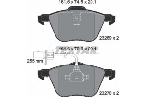 Textar Σετ τακάκια, Δισκόφρενα - 2326903
