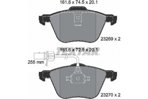Textar Σετ τακάκια, Δισκόφρενα - 2326903