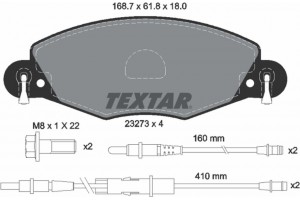Textar Σετ τακάκια, Δισκόφρενα - 2327301
