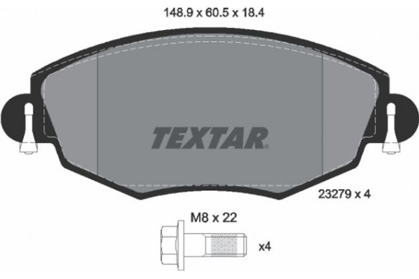 Textar Σετ τακάκια, Δισκόφρενα - 2327904