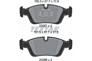 Textar Σετ τακάκια, Δισκόφρενα - 2328702