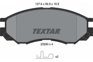 Textar Σετ τακάκια, Δισκόφρενα - 2329002