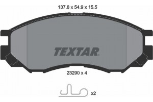 Textar Σετ τακάκια, Δισκόφρενα - 2329002