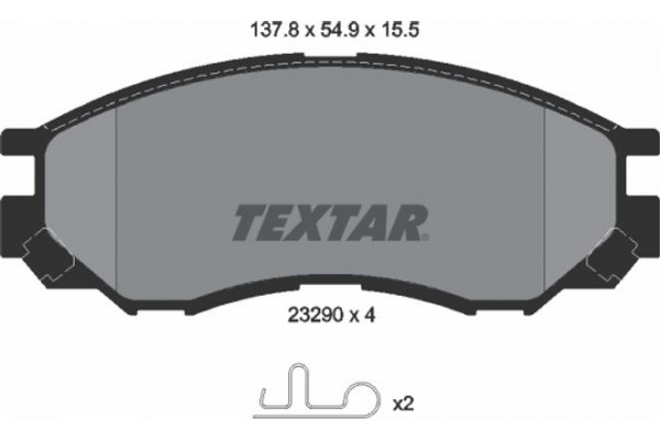 Textar Σετ τακάκια, Δισκόφρενα - 2329002