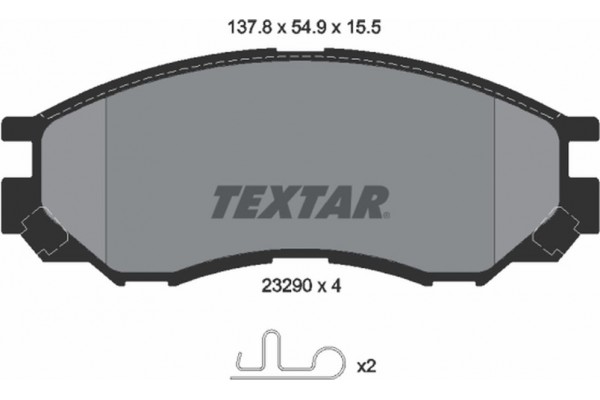 Textar Σετ τακάκια, Δισκόφρενα - 2329002
