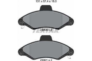Textar Σετ τακάκια, Δισκόφρενα - 2330002