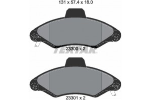 Textar Σετ τακάκια, Δισκόφρενα - 2330002