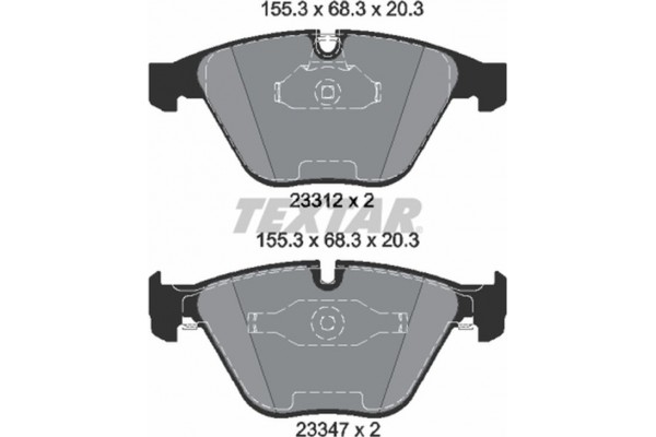 Textar Σετ τακάκια, Δισκόφρενα - 2331207