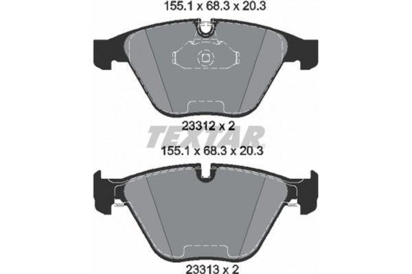Textar Σετ τακάκια, Δισκόφρενα - 2331211