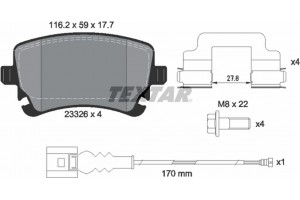 Textar Σετ τακάκια, Δισκόφρενα - 2332602