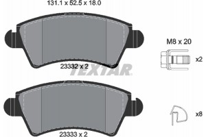 Textar Σετ τακάκια, Δισκόφρενα - 2333201