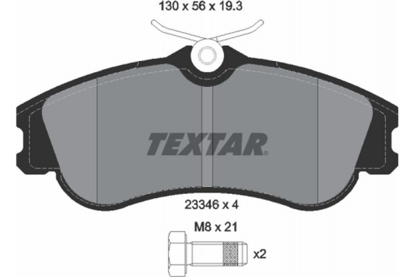 Textar Σετ τακάκια, Δισκόφρενα - 2334602