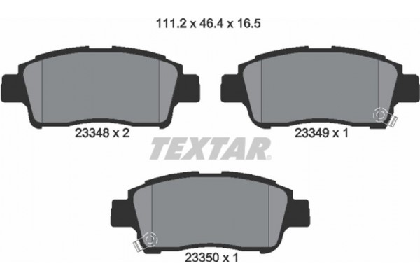 Textar Σετ τακάκια, Δισκόφρενα - 2334803