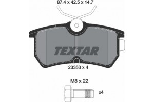 Textar Σετ τακάκια, Δισκόφρενα - 2335301