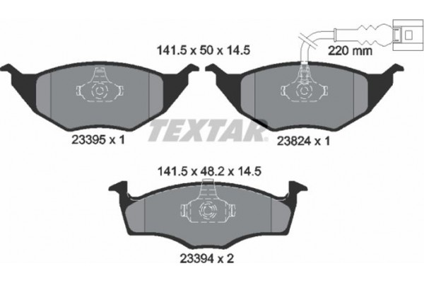 Textar Σετ τακάκια, Δισκόφρενα - 2339502