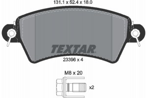 Textar Σετ τακάκια, Δισκόφρενα - 2339602