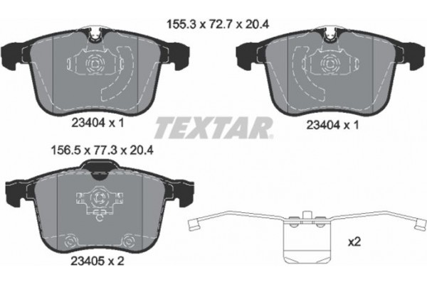 Textar Σετ τακάκια, Δισκόφρενα - 2340404