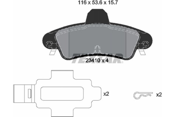 Textar Σετ τακάκια, Δισκόφρενα - 2341007 Textar Σετ τακάκια, Δισκόφρενα - 2341007