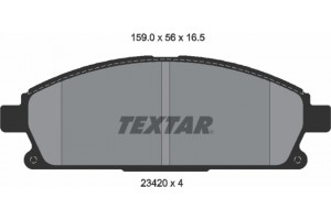 Textar Σετ τακάκια, Δισκόφρενα - 2342004
