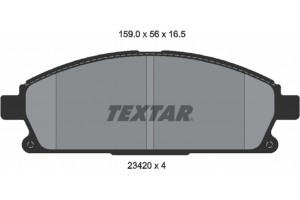 Textar Σετ τακάκια, Δισκόφρενα - 2342004