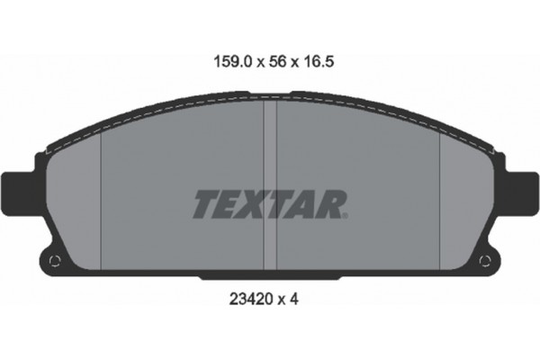 Textar Σετ τακάκια, Δισκόφρενα - 2342004