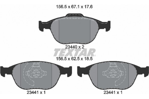 Textar Σετ τακάκια, Δισκόφρενα - 2344004