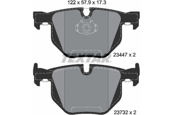 Textar Σετ τακάκια, Δισκόφρενα - 2344704
