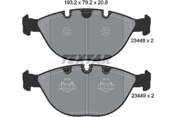 Textar Σετ τακάκια, Δισκόφρενα - 2344801