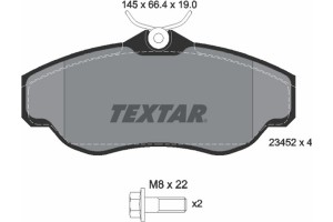 Textar Σετ τακάκια, Δισκόφρενα - 2345201