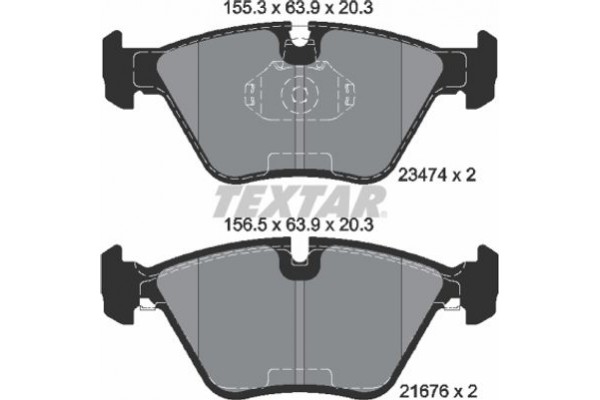 Textar Σετ τακάκια, Δισκόφρενα - 2347402