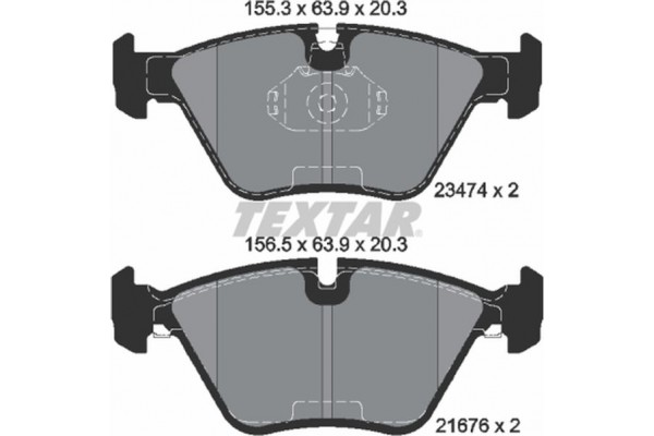 Textar Σετ τακάκια, Δισκόφρενα - 2347402