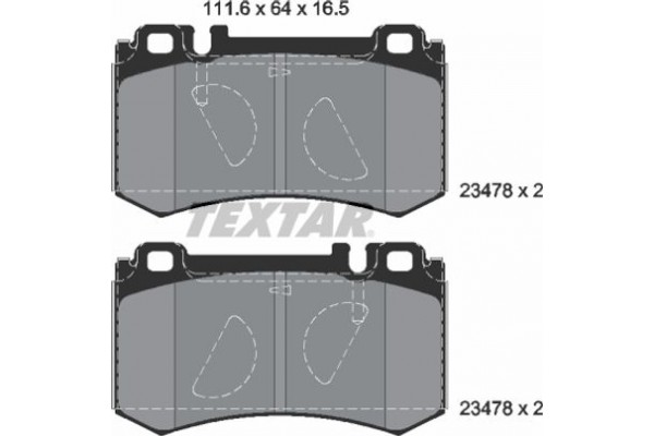 Textar Σετ τακάκια, Δισκόφρενα - 2347801