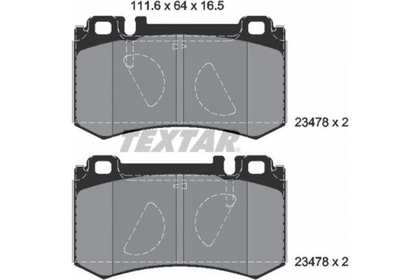 Textar Σετ τακάκια, Δισκόφρενα - 2347801