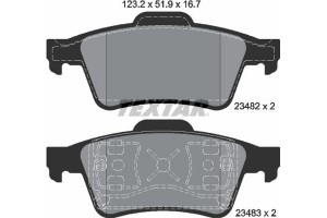 Textar Σετ τακάκια, Δισκόφρενα - 2348202