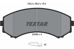 Textar Σετ τακάκια, Δισκόφρενα - 2348801
