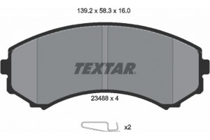 Textar Σετ τακάκια, Δισκόφρενα - 2348801