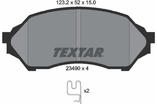 Textar Σετ τακάκια, Δισκόφρενα - 2349002