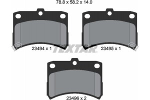 Textar Σετ τακάκια, Δισκόφρενα - 2349402