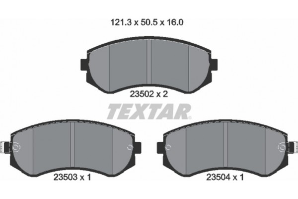 Textar Σετ τακάκια, Δισκόφρενα - 2350201 Textar Σετ τακάκια, Δισκόφρενα - 2350201