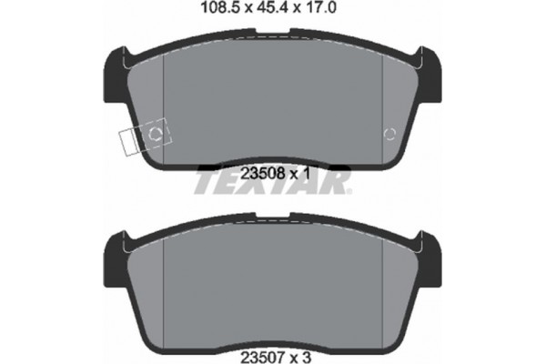 Textar Σετ τακάκια, Δισκόφρενα - 2350801 Textar Σετ τακάκια, Δισκόφρενα - 2350801