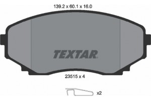 Textar Σετ τακάκια, Δισκόφρενα - 2351501