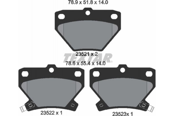 Textar Σετ τακάκια, Δισκόφρενα - 2352101