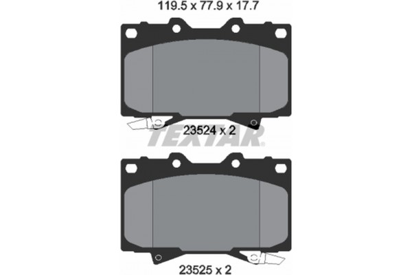 Textar Σετ τακάκια, Δισκόφρενα - 2352402
