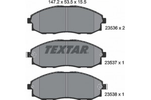 Textar Σετ τακάκια, Δισκόφρενα - 2353601