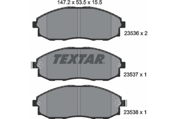 Textar Σετ τακάκια, Δισκόφρενα - 2353601 Textar Σετ τακάκια, Δισκόφρενα - 2353601