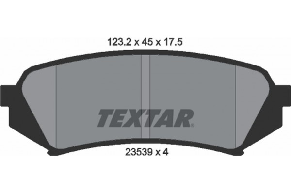 Textar Σετ τακάκια, Δισκόφρενα - 2353902
