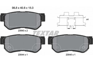 Textar Σετ τακάκια, Δισκόφρενα - 2354301