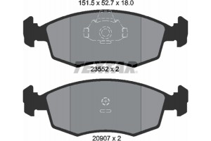 Textar Σετ τακάκια, Δισκόφρενα - 2355202