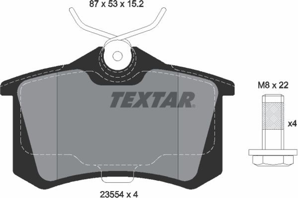 Textar Σετ τακάκια, Δισκόφρενα - 2355401